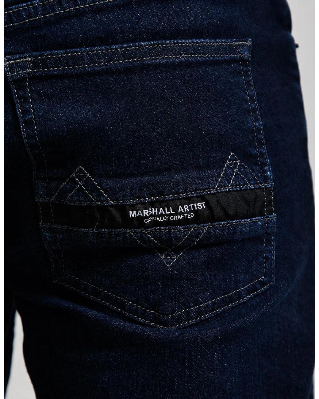 Marshall Artist Blue Marshall Fit Denim Jeans Dark Wash for men