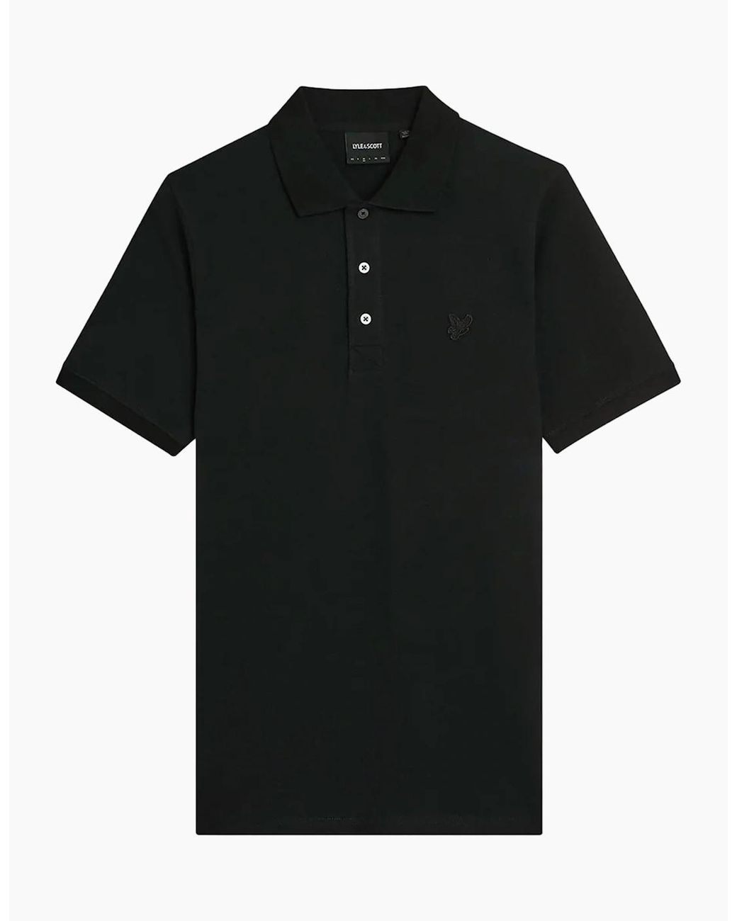 Lyle & Scott Black Lyle & Scott Superfine Polo Shirt Jet for men