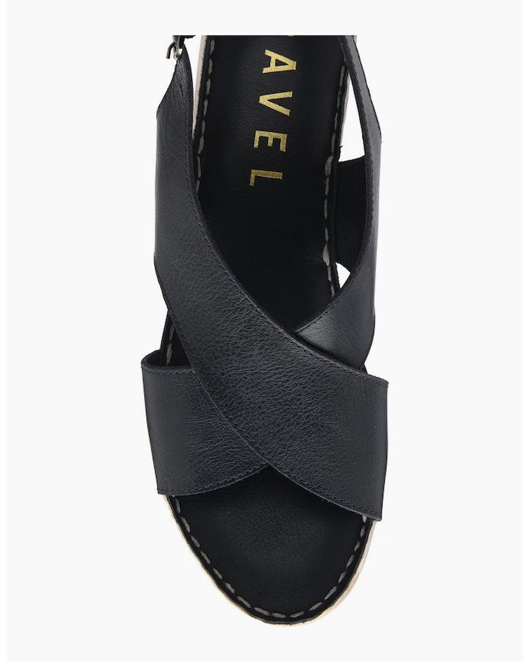 Ravel Black Branton Wedge Sandals