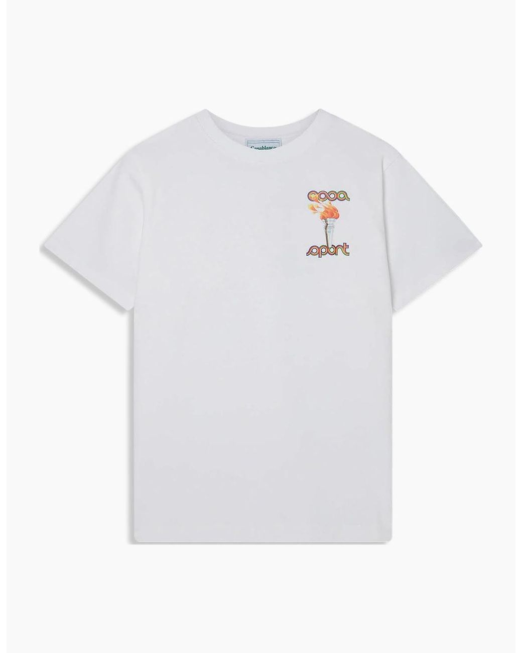 Casablanca White La Flamme Du Sport Printed T-Shirt for men
