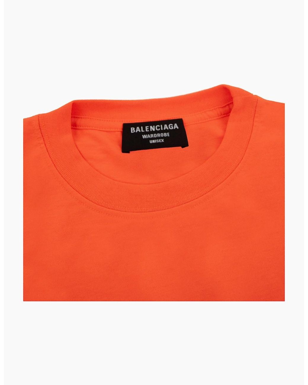 Balenciaga Orange Political Campaign Reg Fit T-Shirt for men