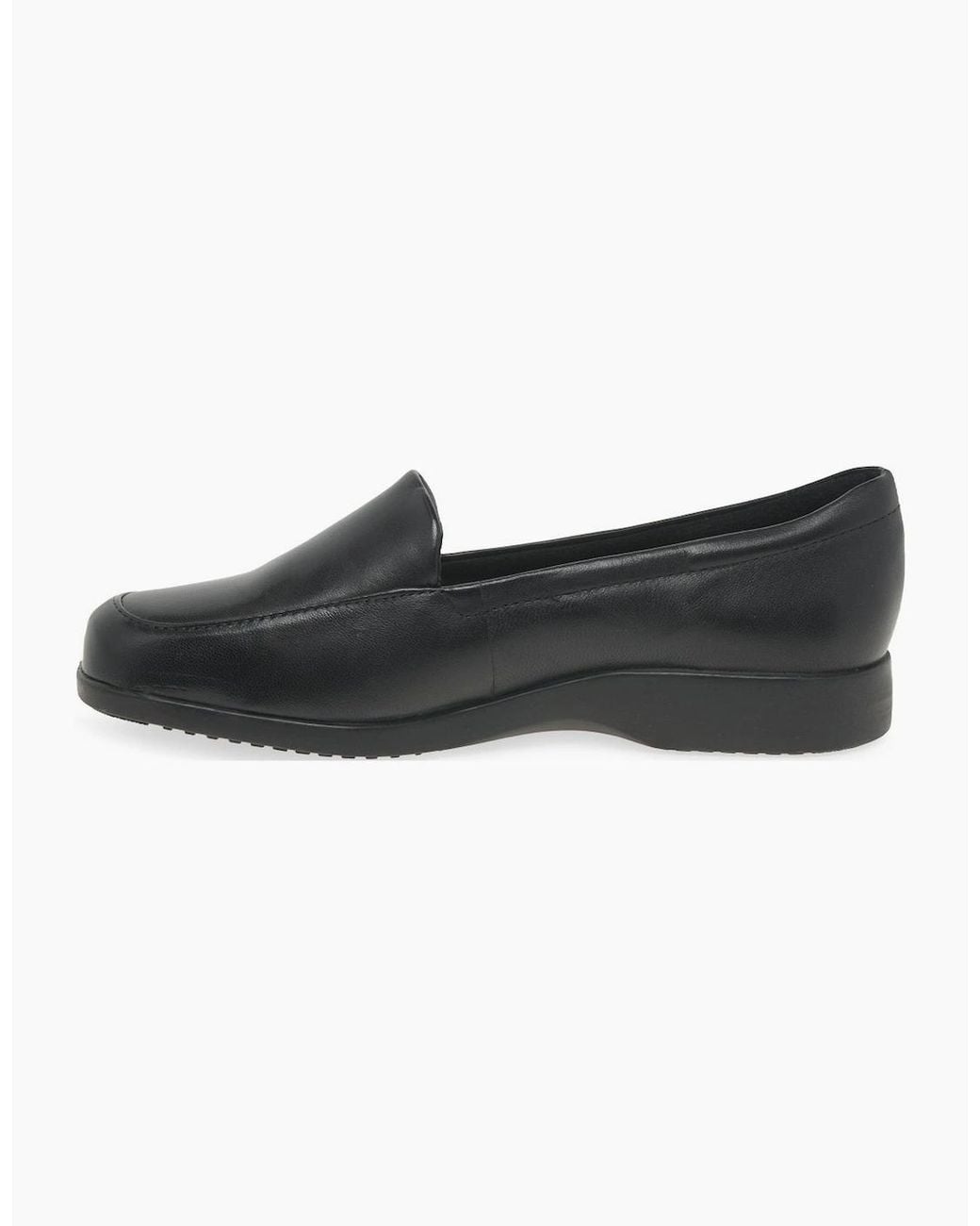 Clarks Black Georgia Wide Fit Loafers