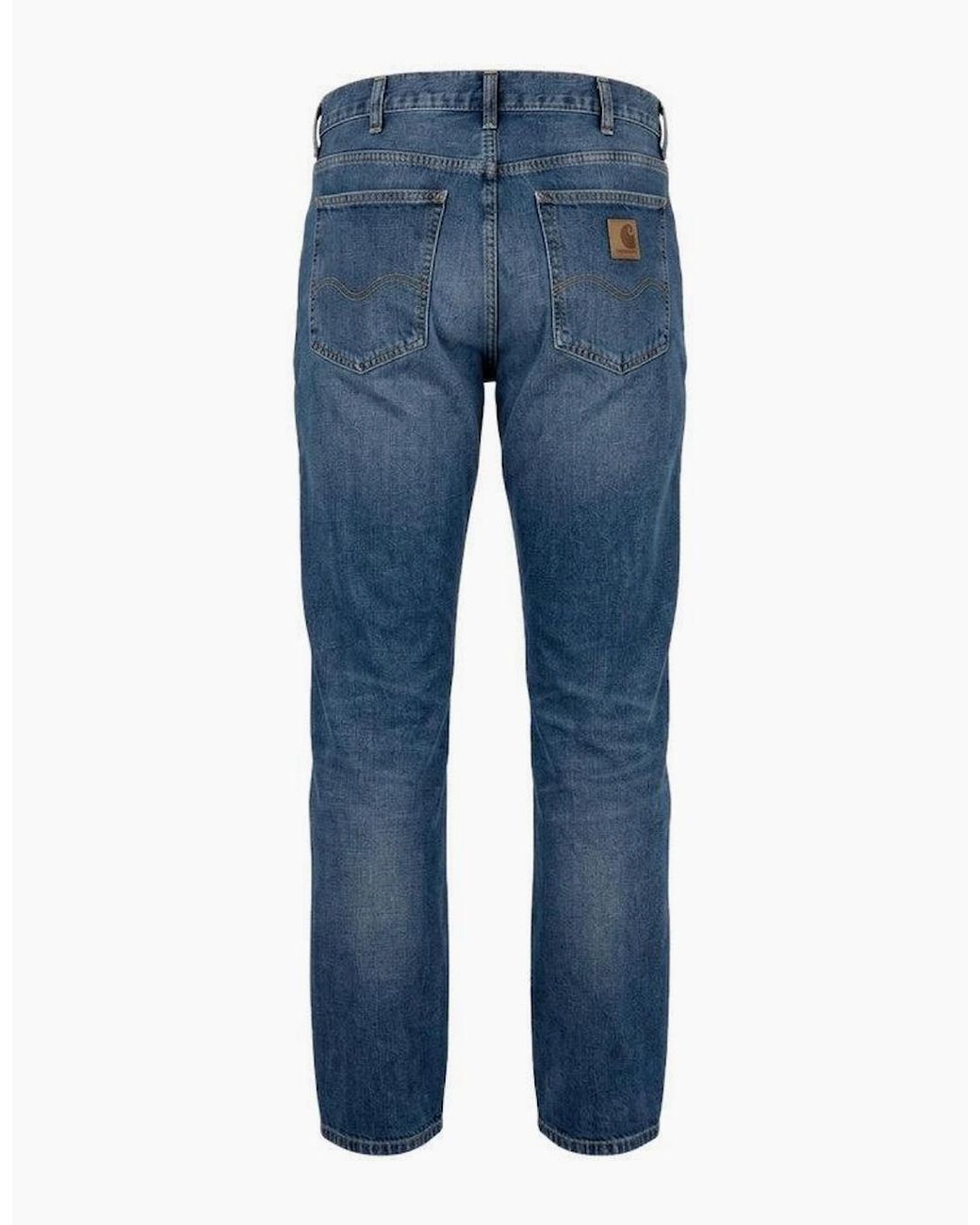 Carhartt Blue Marlow Pant Edgewood Denim Dark Used Wash for men