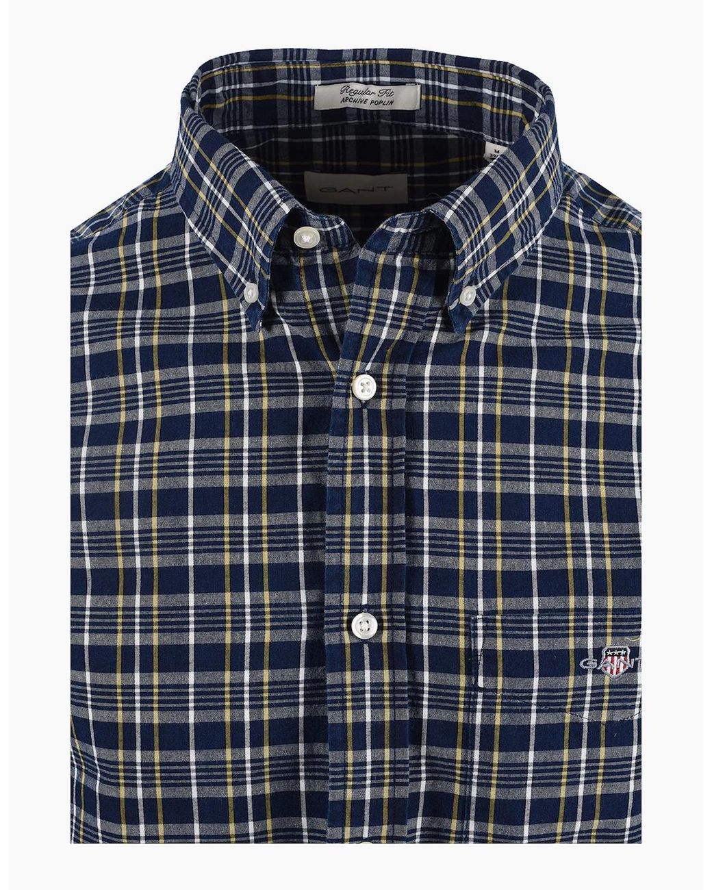 Gant Blue Reg Archive Poplin Check Shirt for men