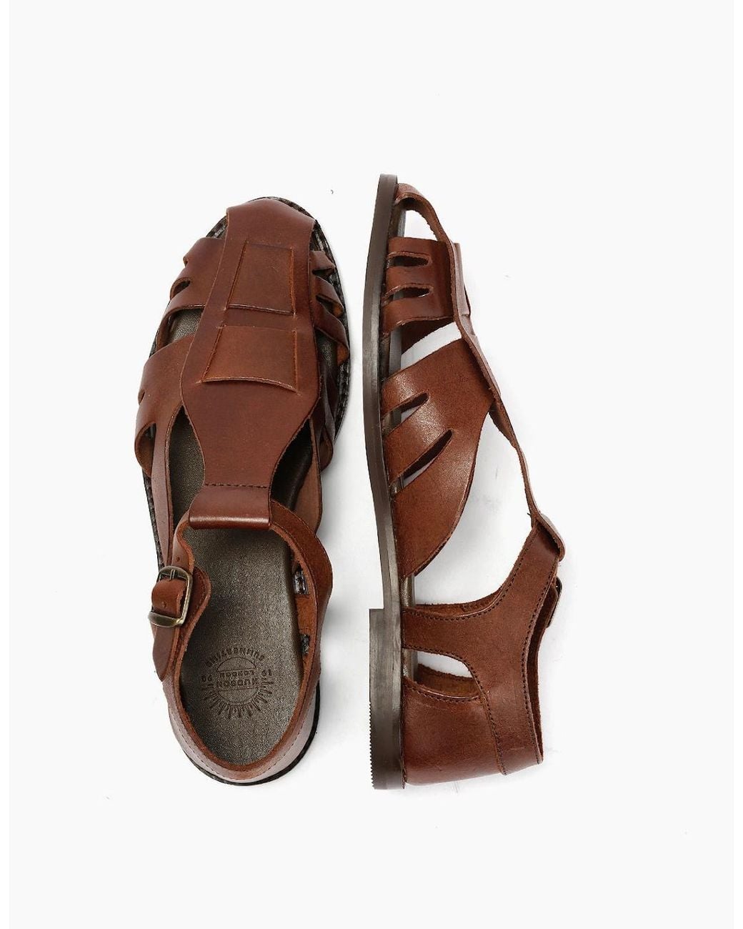 Hudson Brown Nova Veg Tanned Leather Sandal