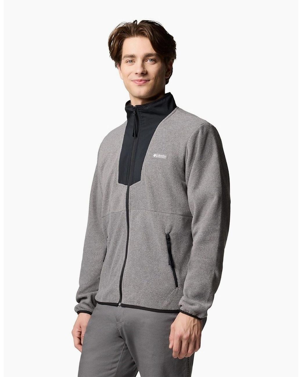 Columbia Gray Sequoia Grove Full Zip Fleece Jacket for men