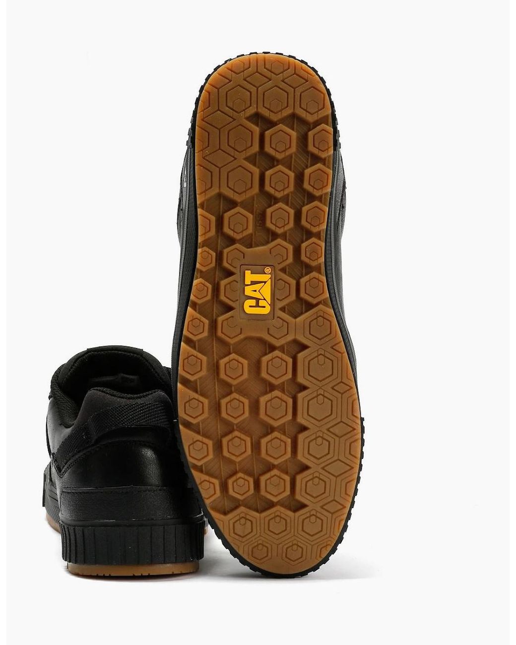 Caterpillar Black Axiom Leather Lace-Up Shoes for men