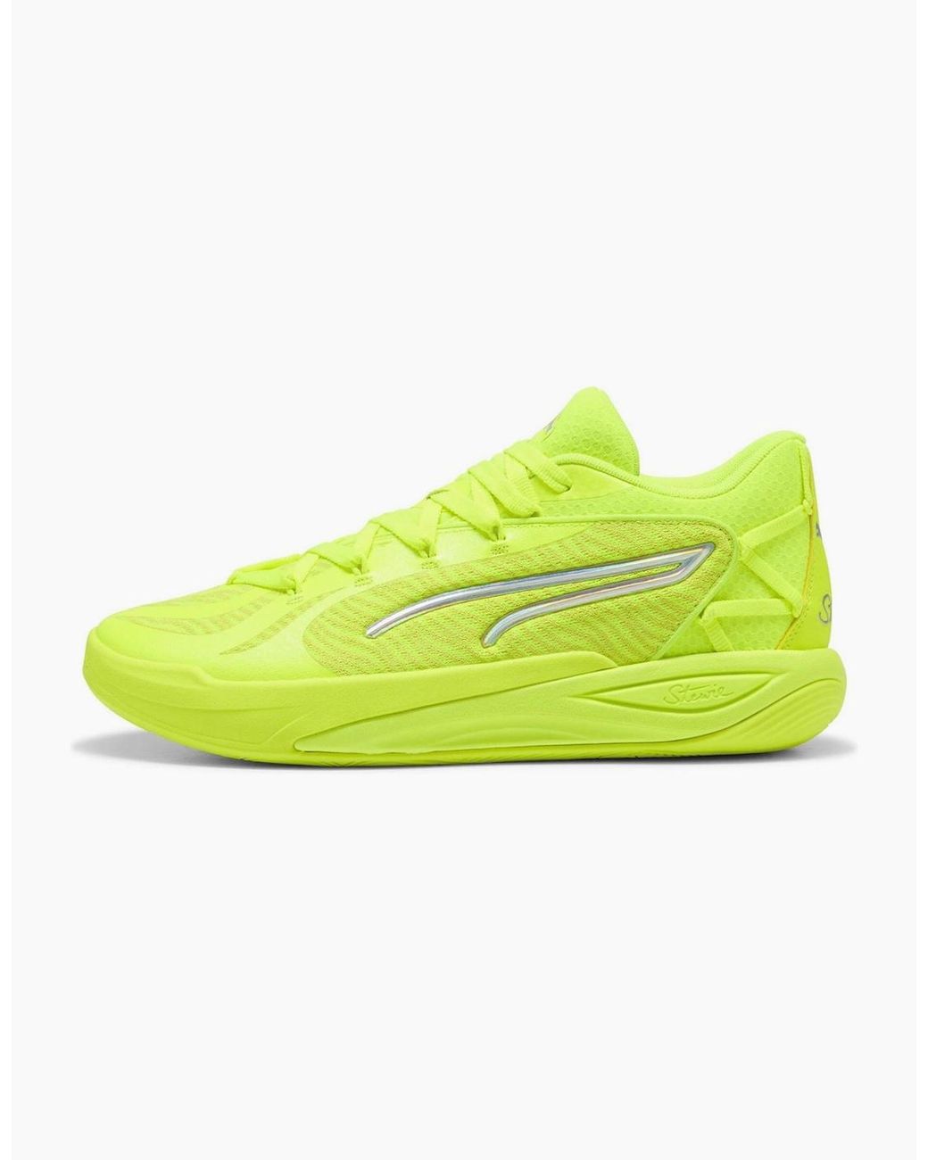 PUMA Yellow Stewie 4 Flawless Basketball Trainers