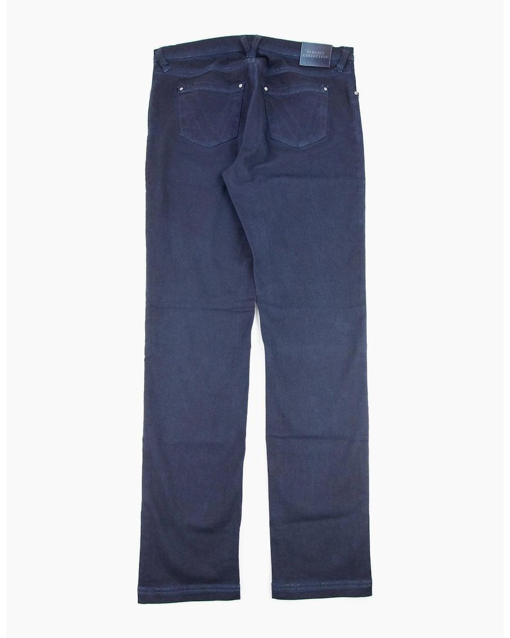 Versace Blue Relaxed Fit Mid Wash Jeans Dark for men