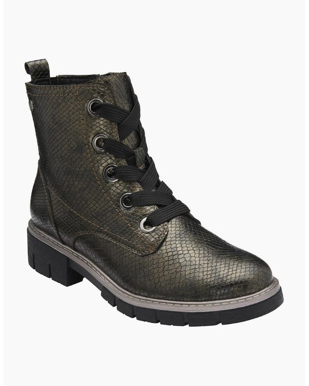 Lotus Black Jojo Ankle Boots