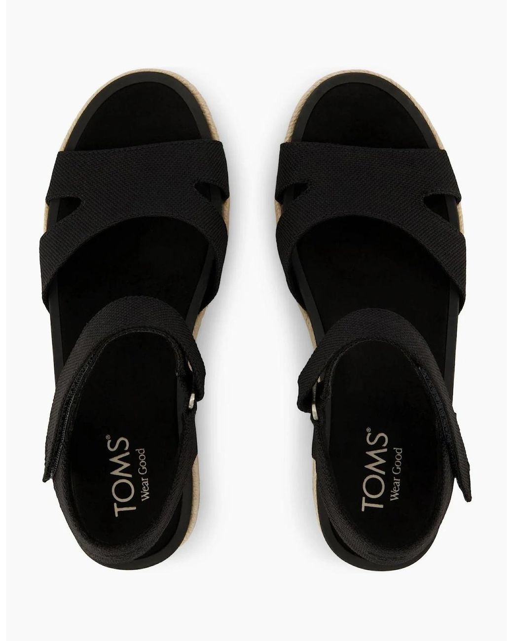 TOMS Black Alana Ankle Strap Sandals