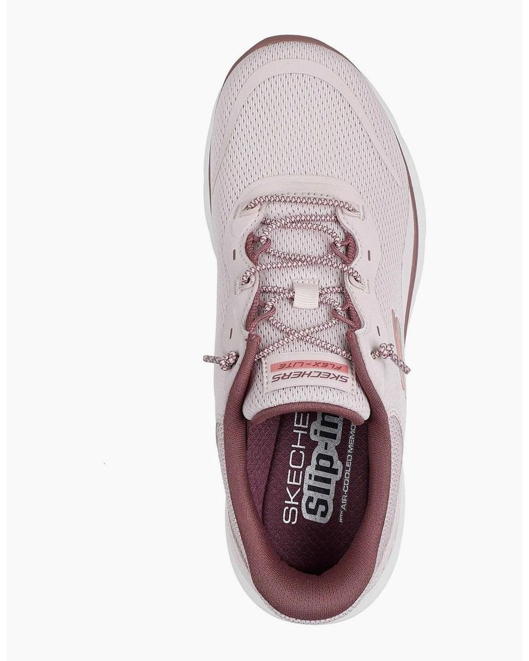 Skechers Gray Flex Appeal 5.0 Easy Breezy Textile Light Mauve Standard Trainers