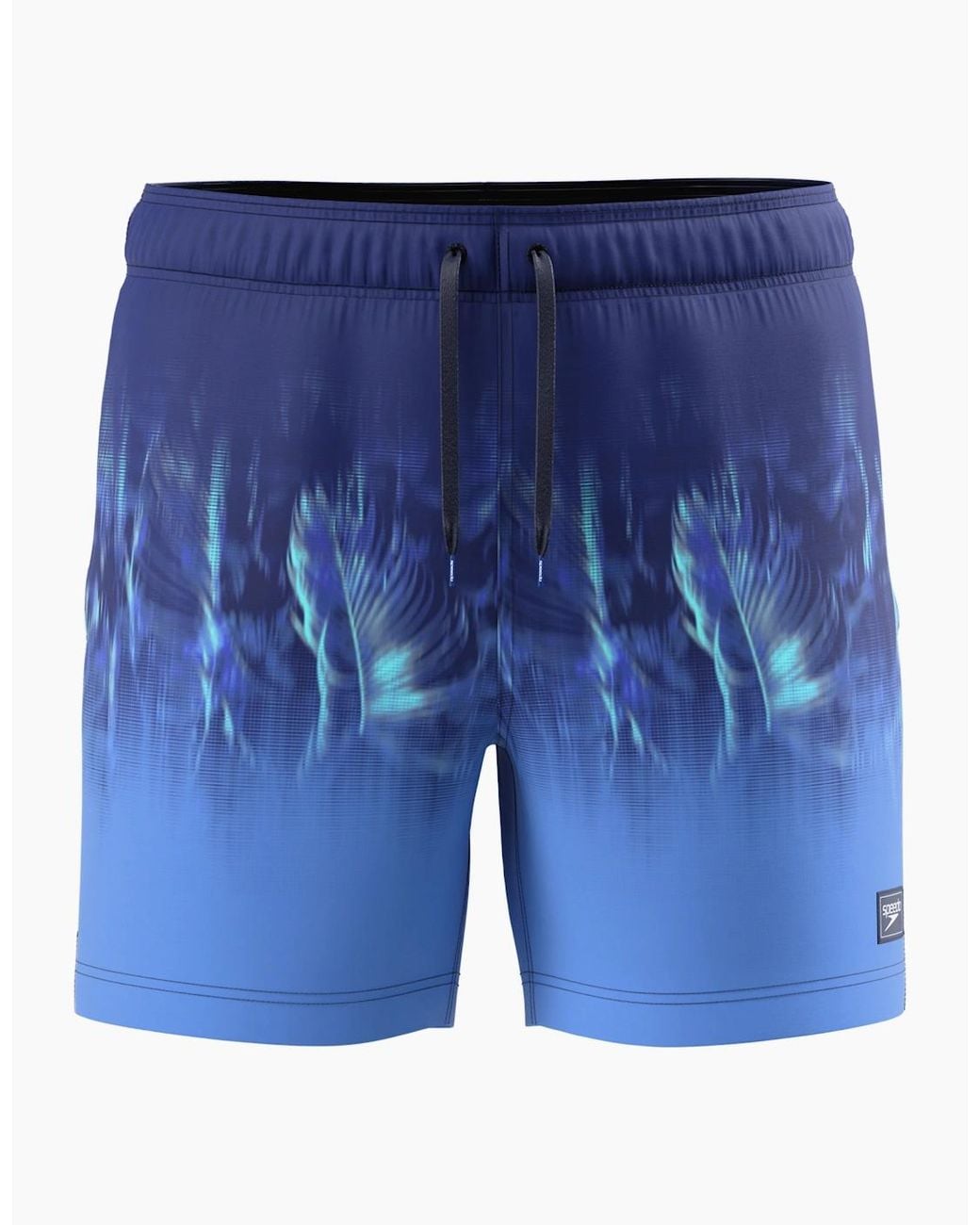 Speedo Blue Engineered Redondo Edge Palm Print Swim Shorts for men