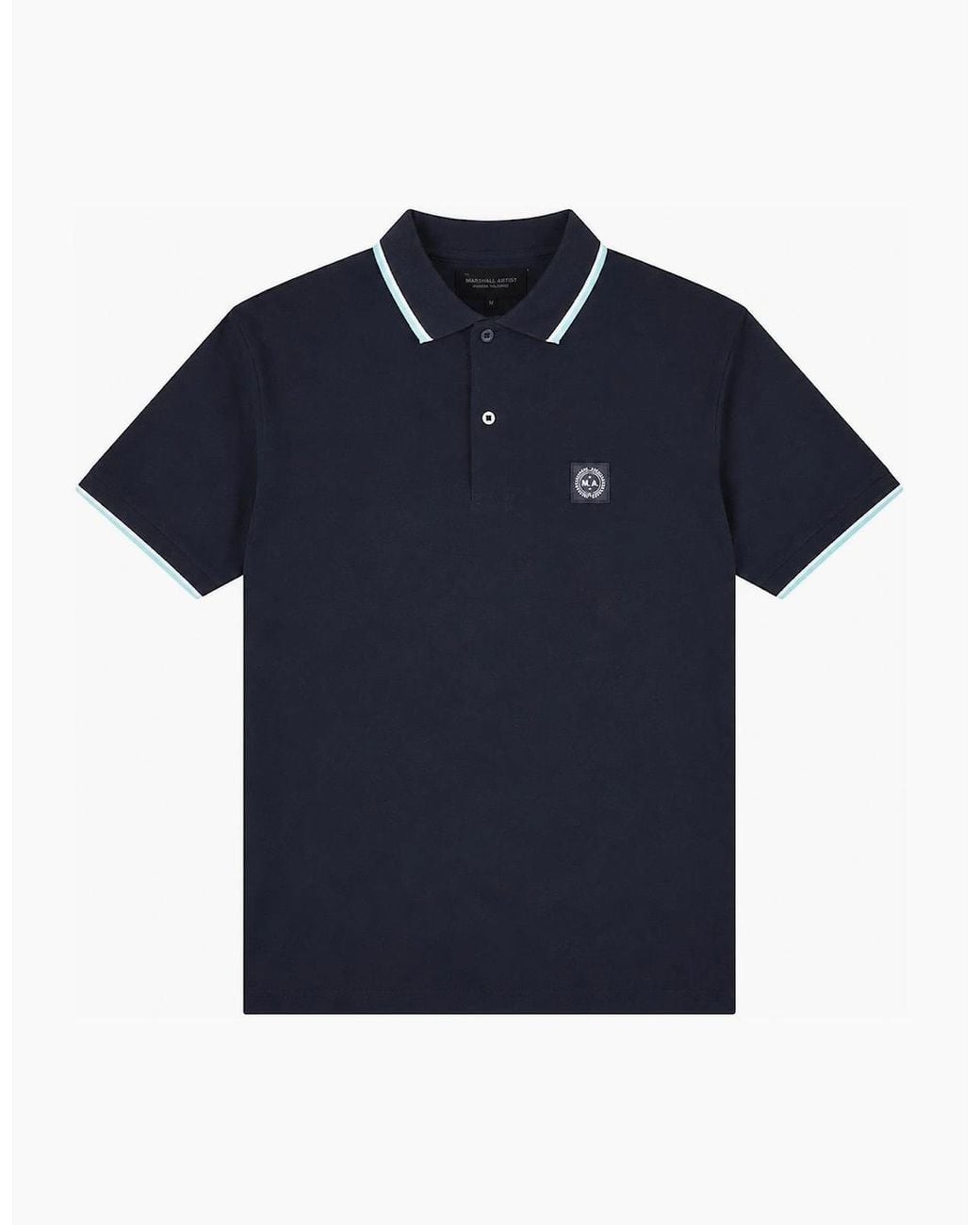 Marshall Artist Blue Tipped Polo Shirt for men