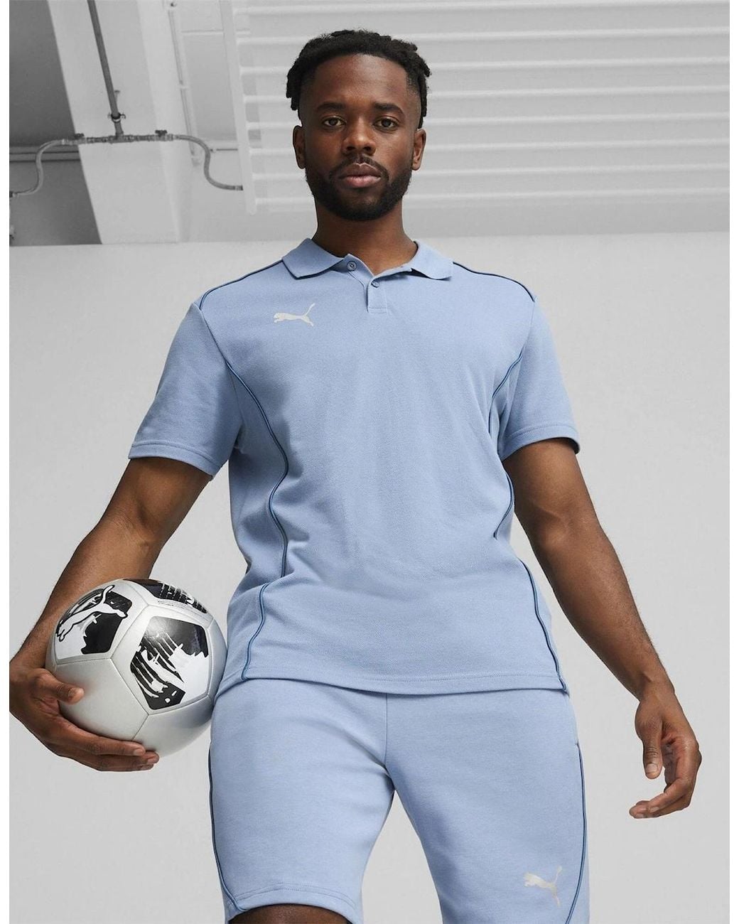 PUMA Blue Teamfinal Casuals Polo Shirt for men