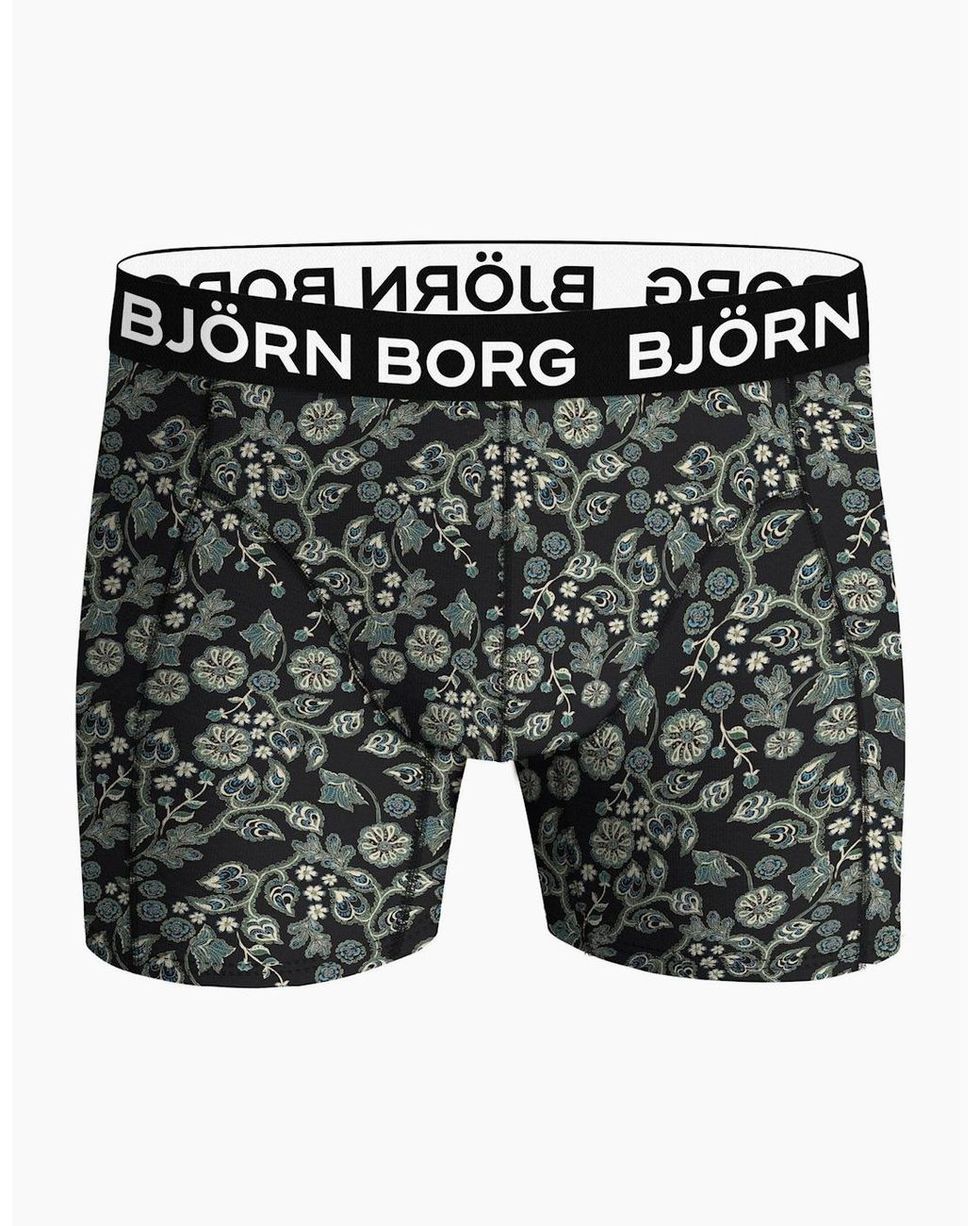 Björn Borg Green 2-Pack Leaf Silhouette Bamboo Boxer Briefs for men