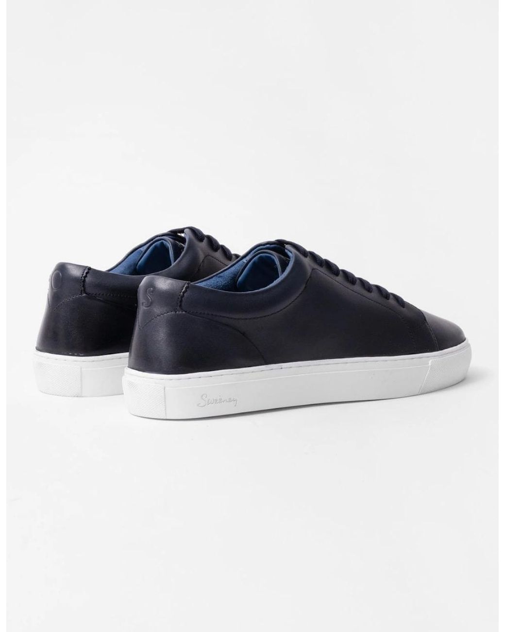 Oliver Sweeney Blue Hayle Antiqued Calf Leather Trainers for men