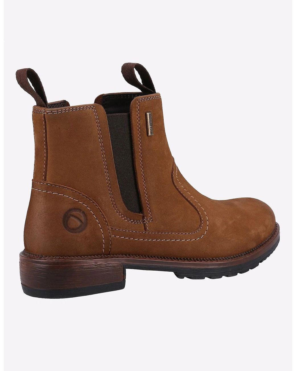 Cotswold Brown Laverton Memory Foam Leather Boots Tan