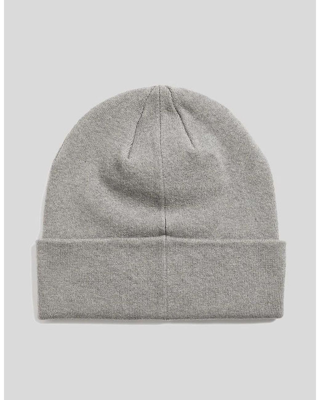 Lyle & Scott Gray Merino Wool Blend Beanie for men