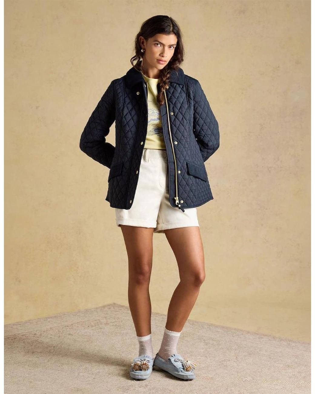 Joules Blue Highclere Quilted Jackets