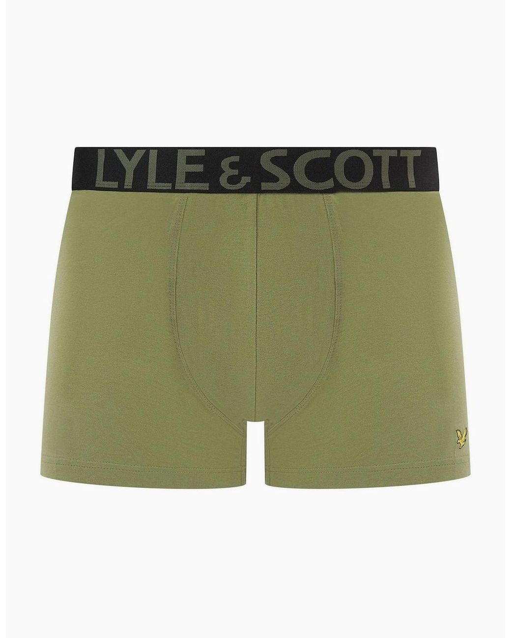 Lyle & Scott Green Lucian Graphic Print Boxer Brief for men