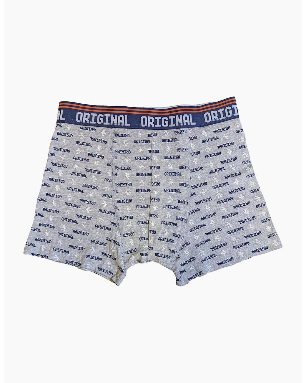 Original Penguin Blue Trunks Assorted 3 Pack Boxer Stretch Soft Cotton Underwear for men