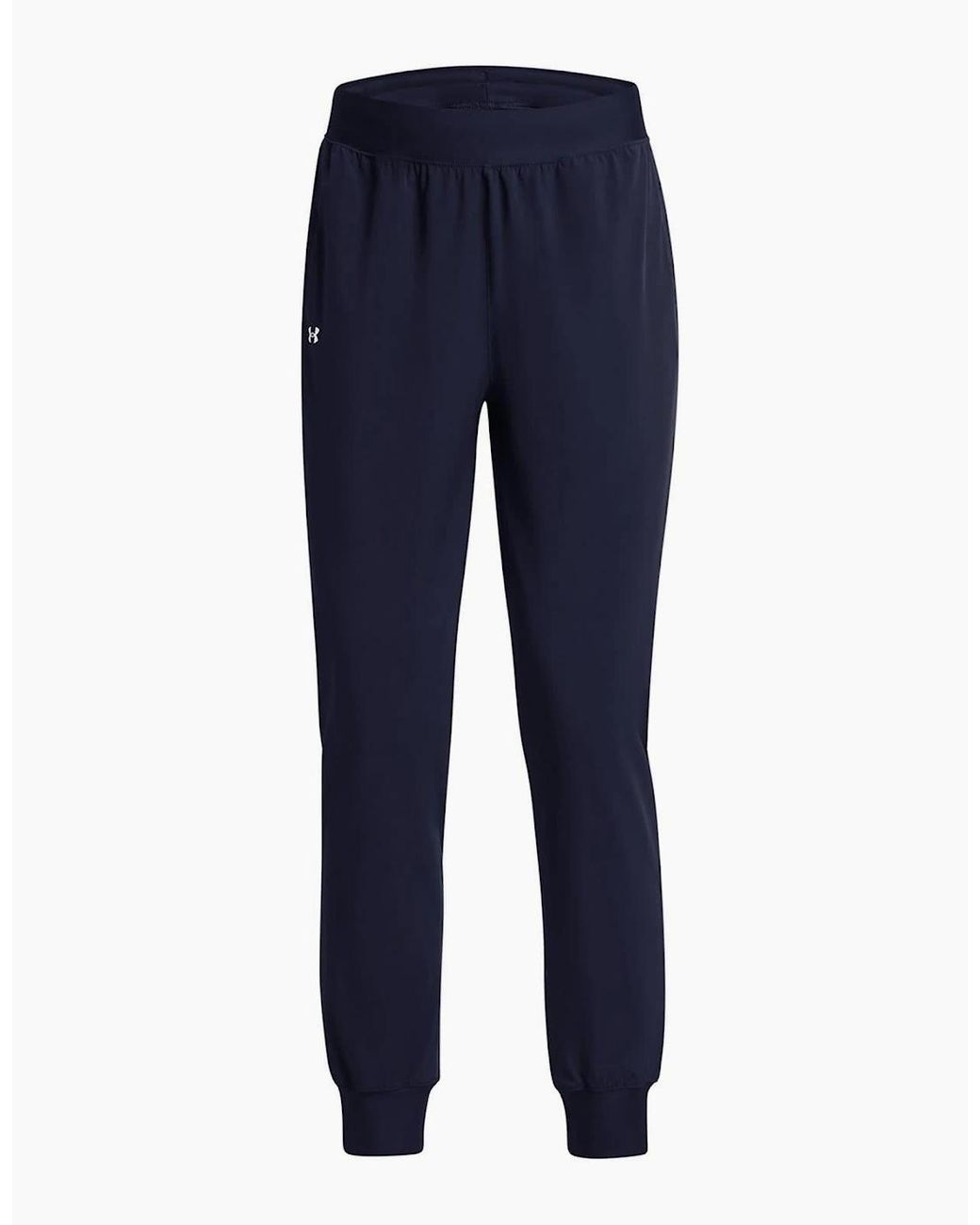 Under Armour Blue Rise Solid Patterned High Rise Track Pants