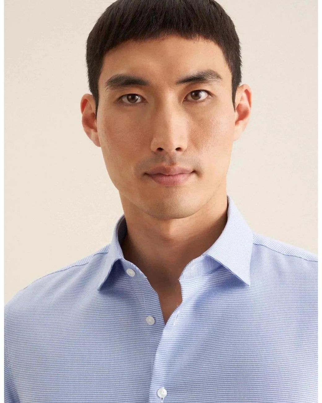 Seidensticker Blue Slim Fit No Iron New Kent Structured Business Shirt Light for men