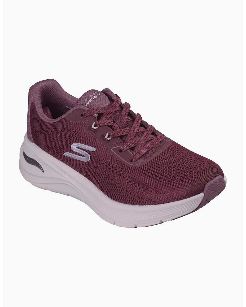 Skechers Purple Arch Fit 3.0 Easy Flow Textile Burgundy Trainers