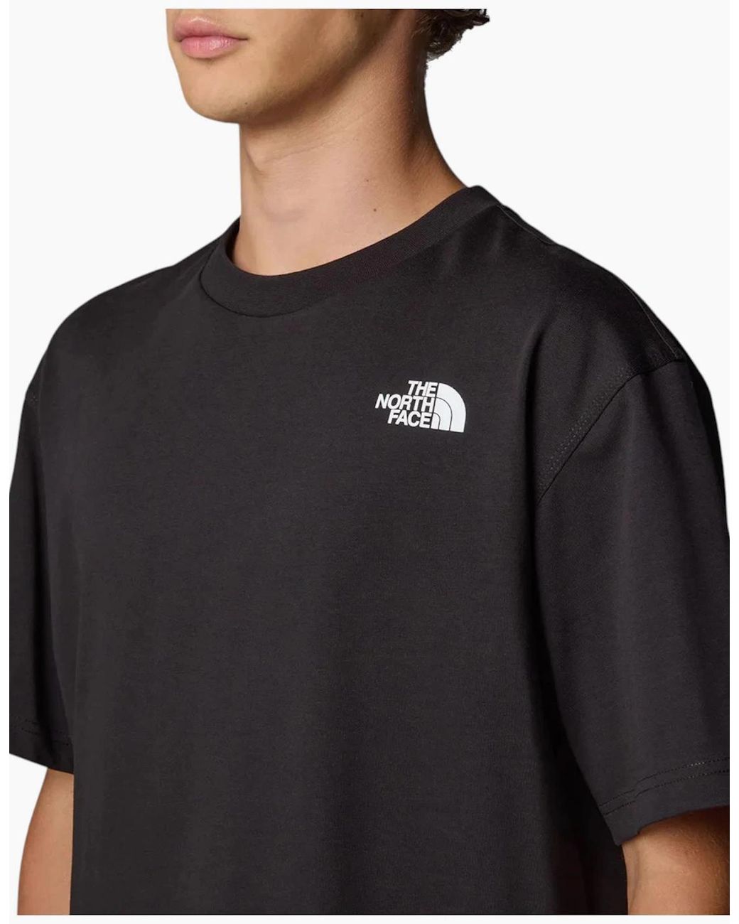 The North Face Black T Shirt Nse Oversized Crew Neck Short Sleeve Cotton for men