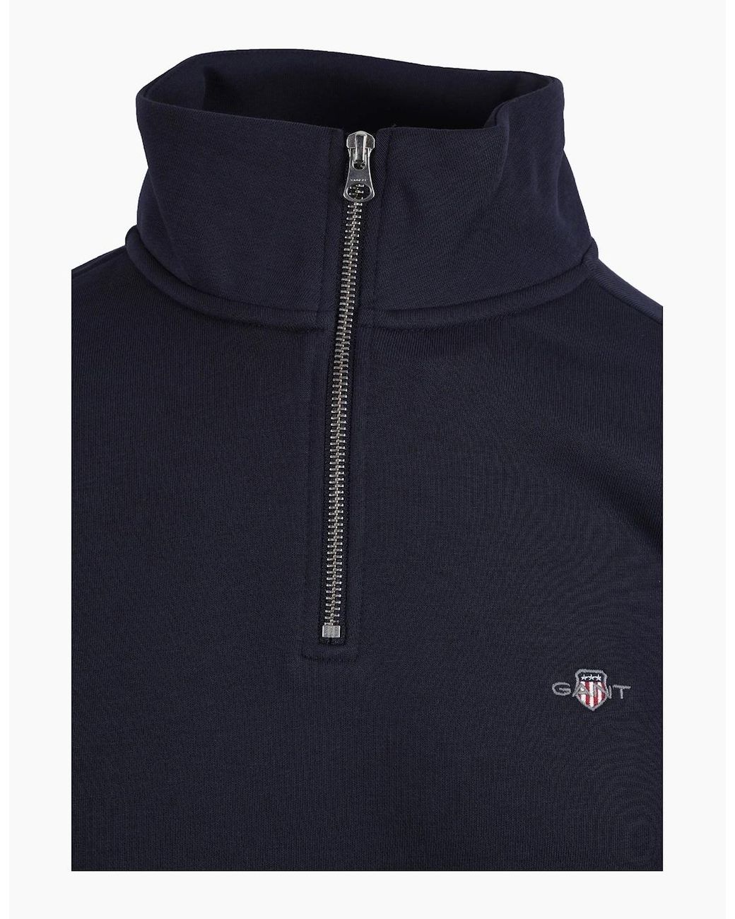 Gant Blue Reg Shield Half Zip Sweat Evening for men