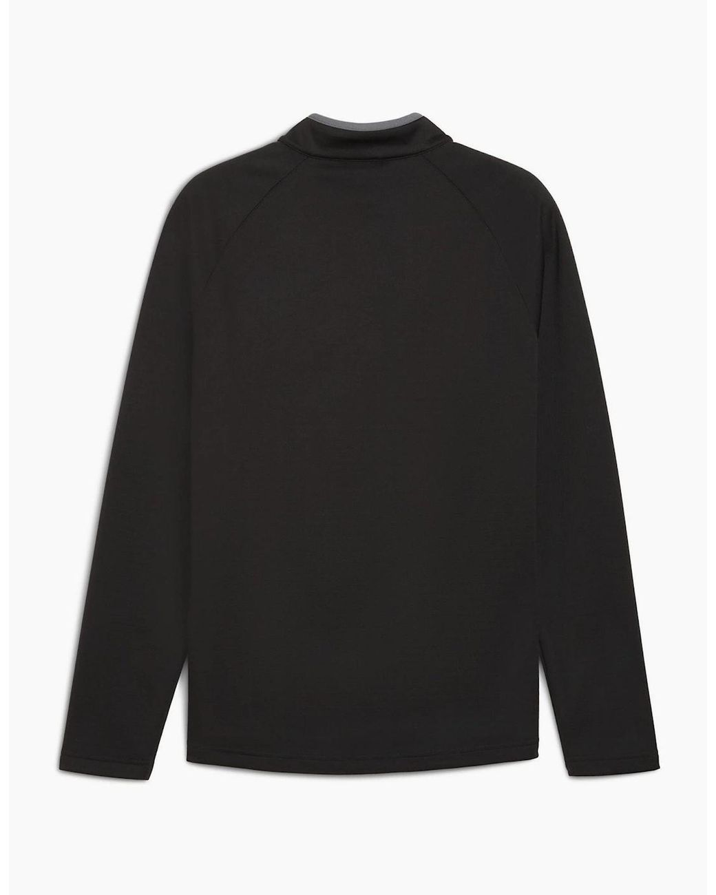 PUMA Black Waffle Fleece Pullover Jumper for men