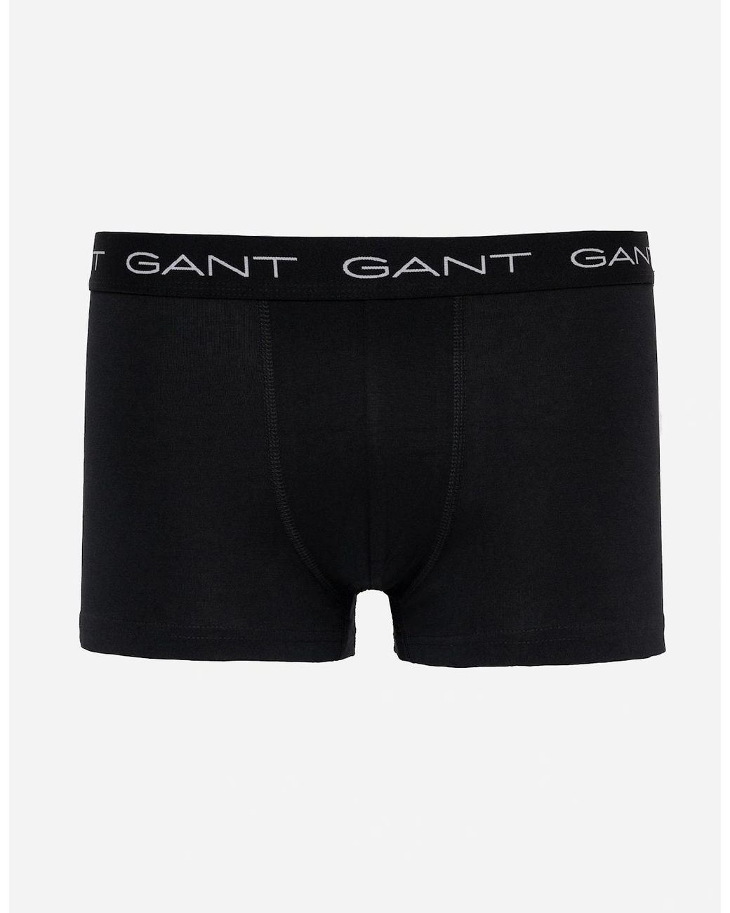 Gant Black Slim Fit Cotton Jersey Trunks 3-Pack for men