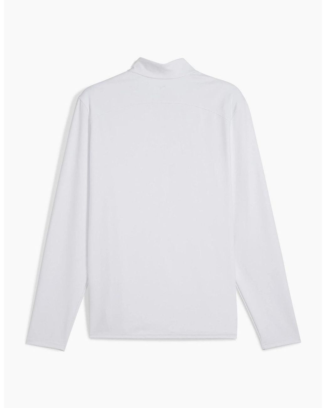 PUMA White Tech Chest Pocket Funnel Neck Long Sleeve Sweater for men