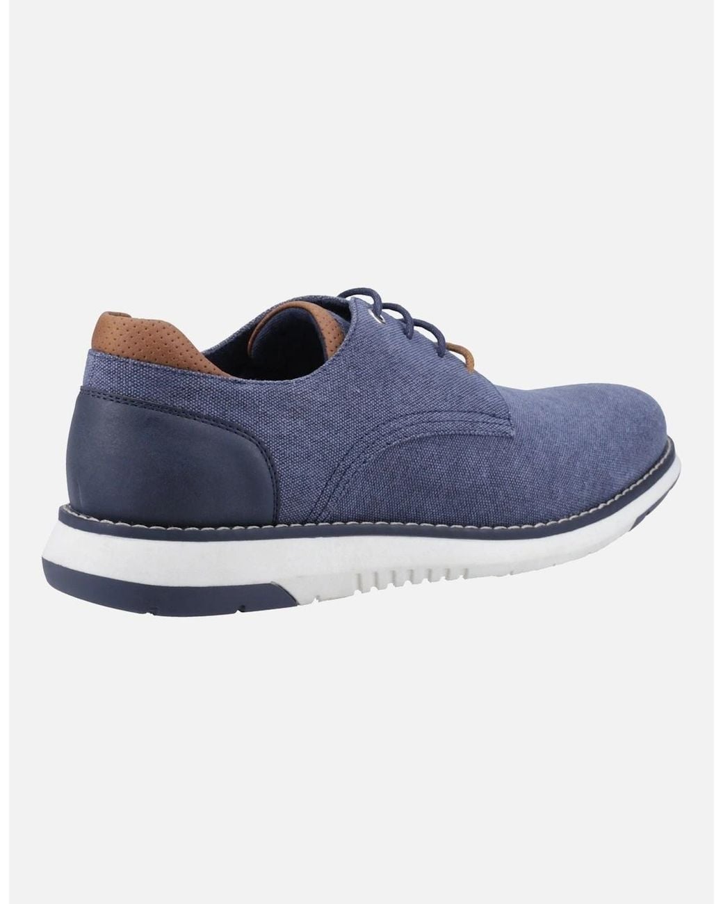 Hush Puppies Blue Bruce Canvas Lace-Up Shoes for men