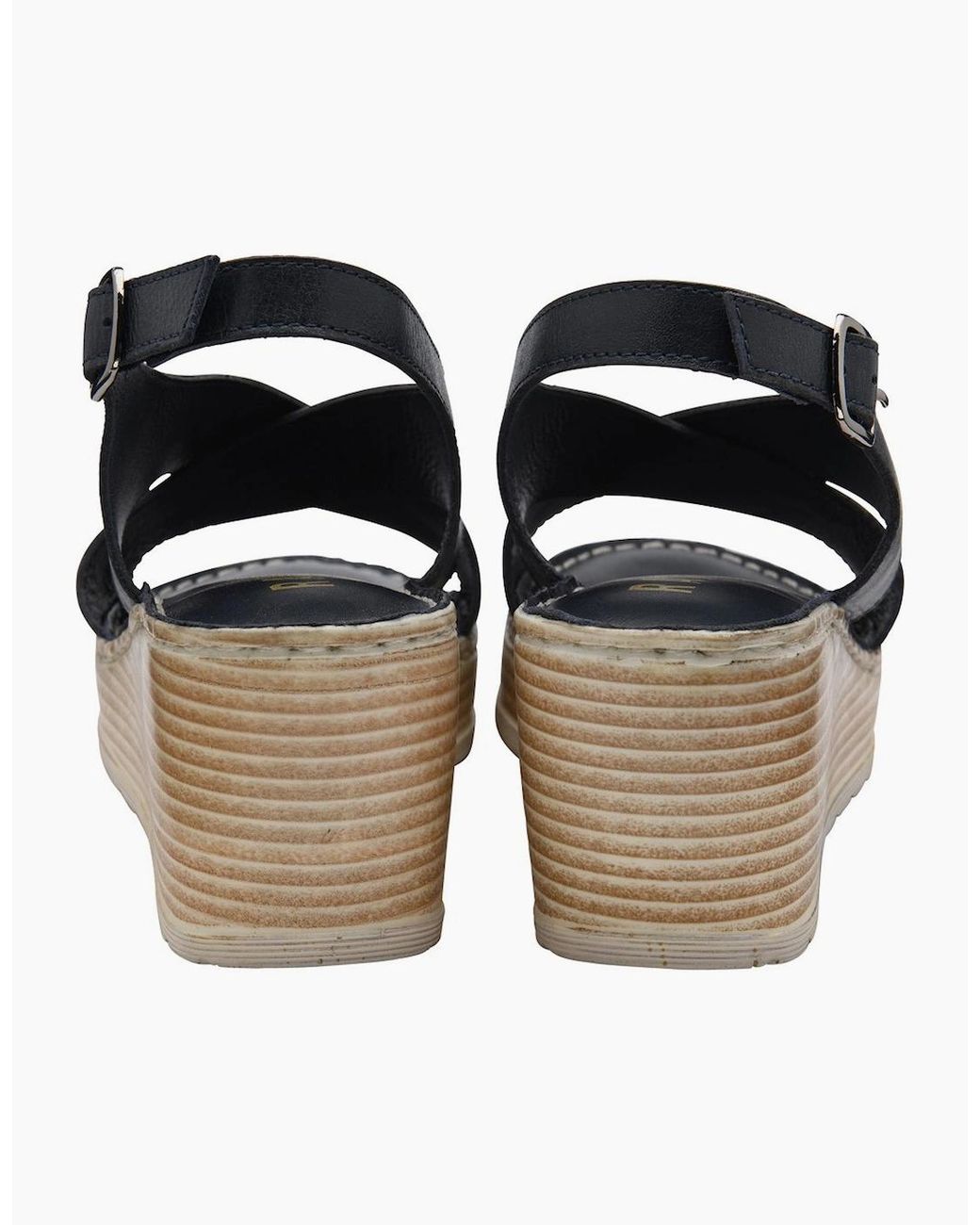 Ravel Black Branton Wedge Sandals