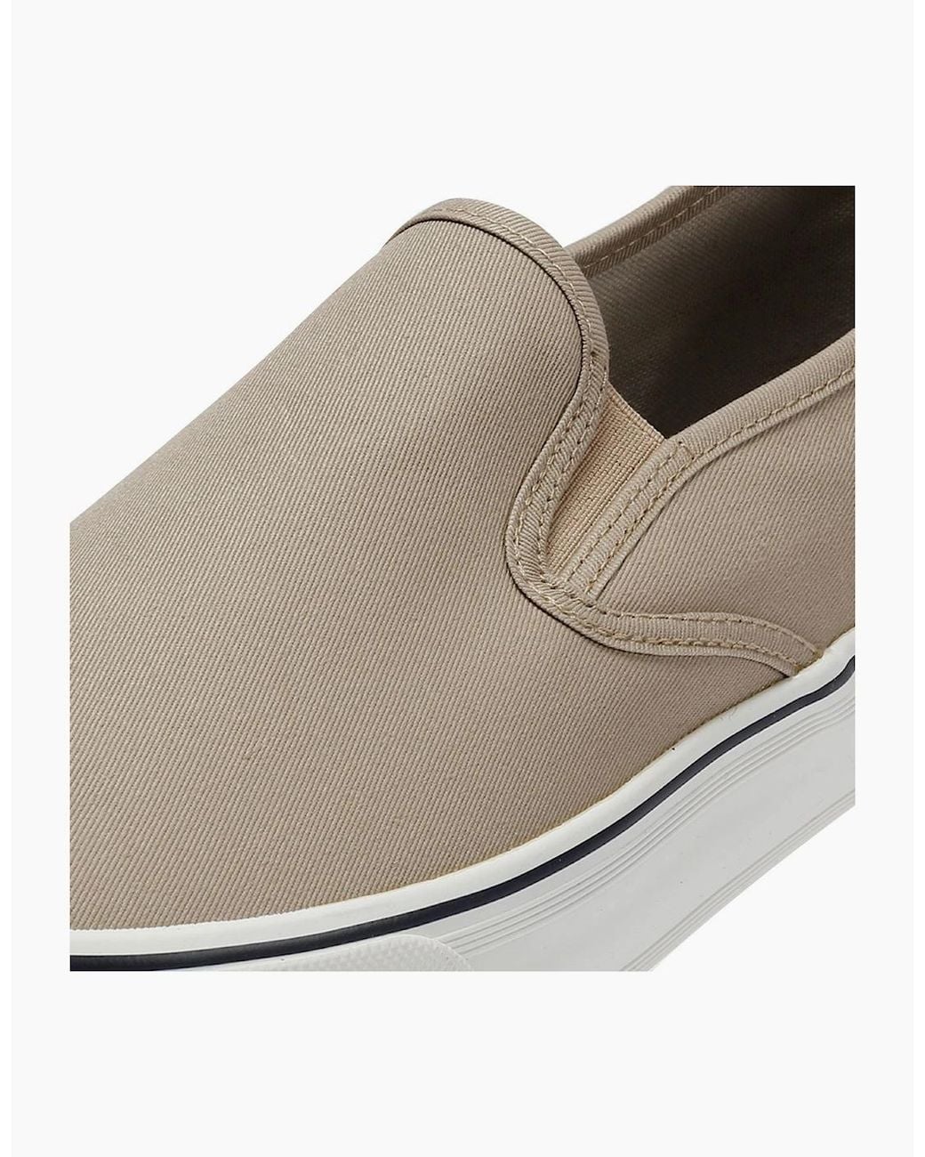Bench White Dalton Canvas Slip On Sand Trainers