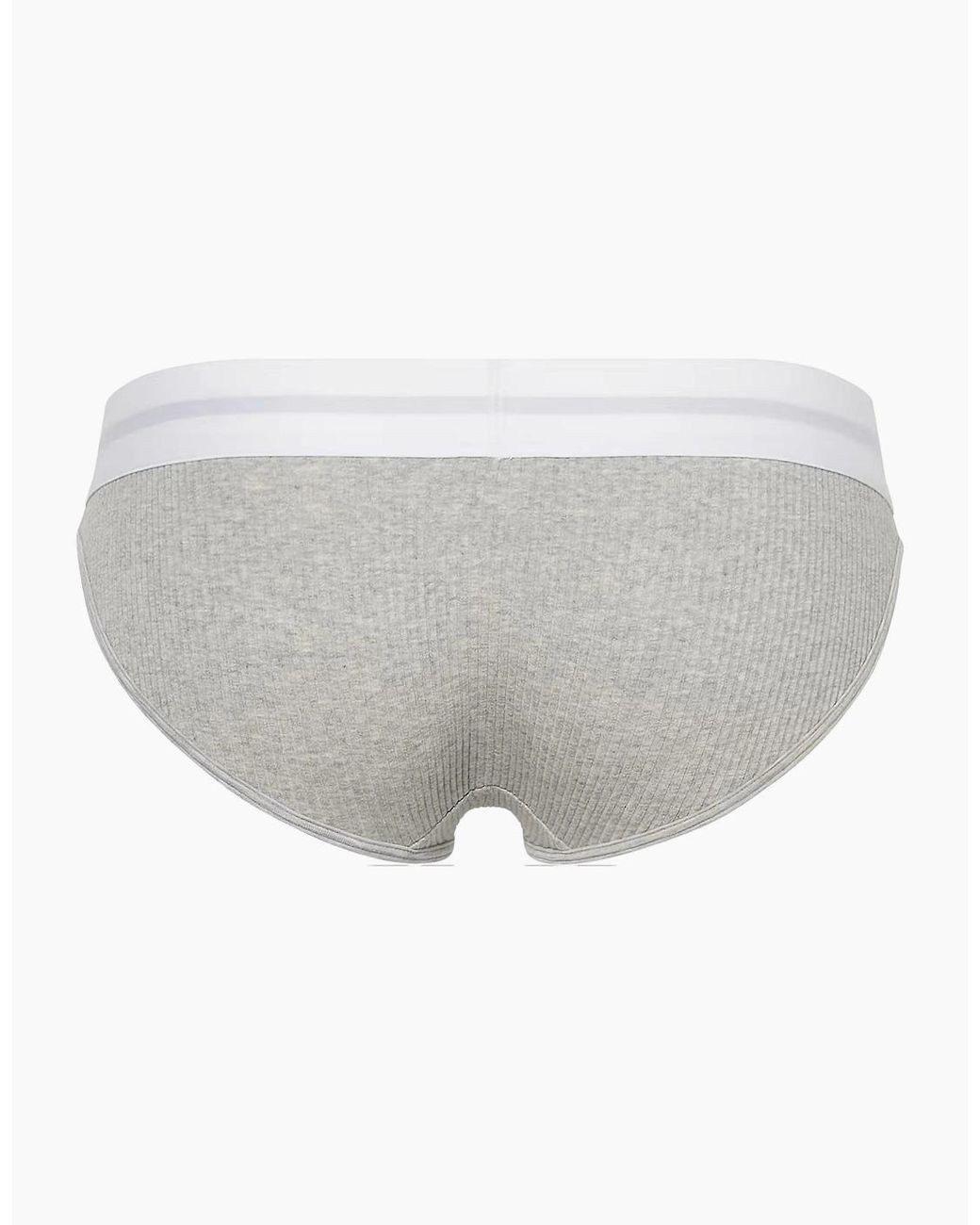 Calvin Klein Gray Modal Rib Bikini Brief, Heather