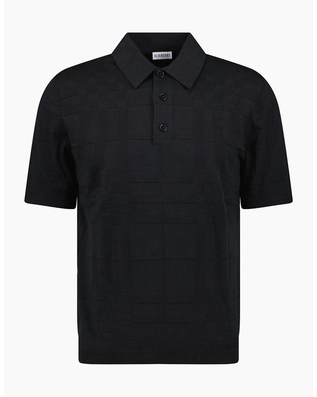 Burberry Black 'Kieran' Knit Polo-Shirt for men