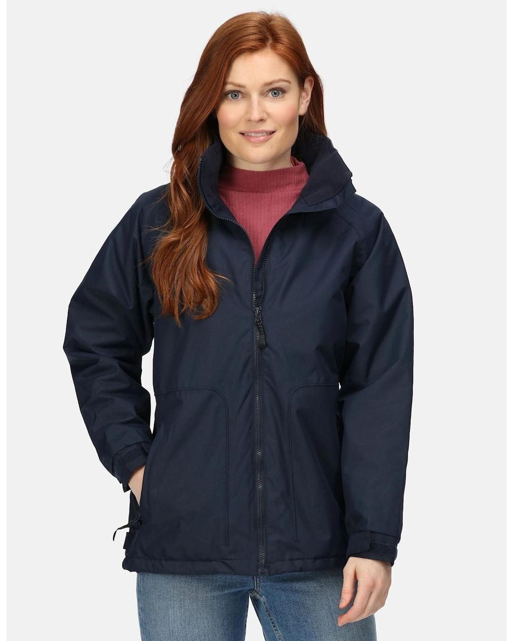 Regatta Blue Ladies Waterproof Windproof Jacket (Fleece Lined)