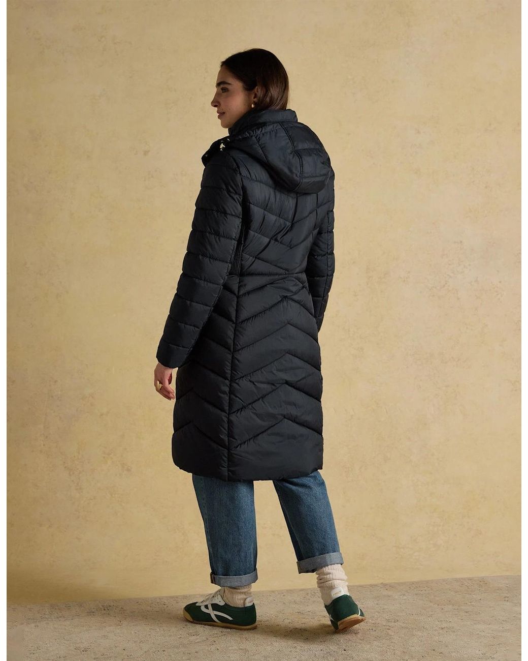 Joules Black Pembury Coat Longline Jackets