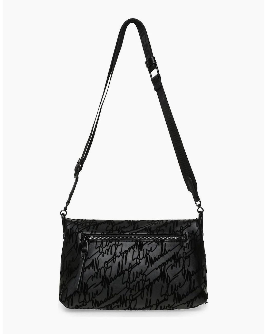 Steve Madden Black Rectangle Shape Cross Body Bag With Chain