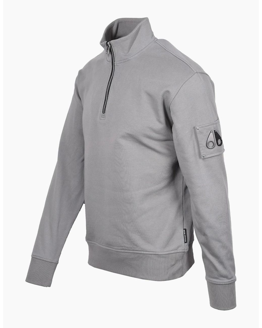 Moose Knuckles Gray Hartsfield Half Zip Industry for men