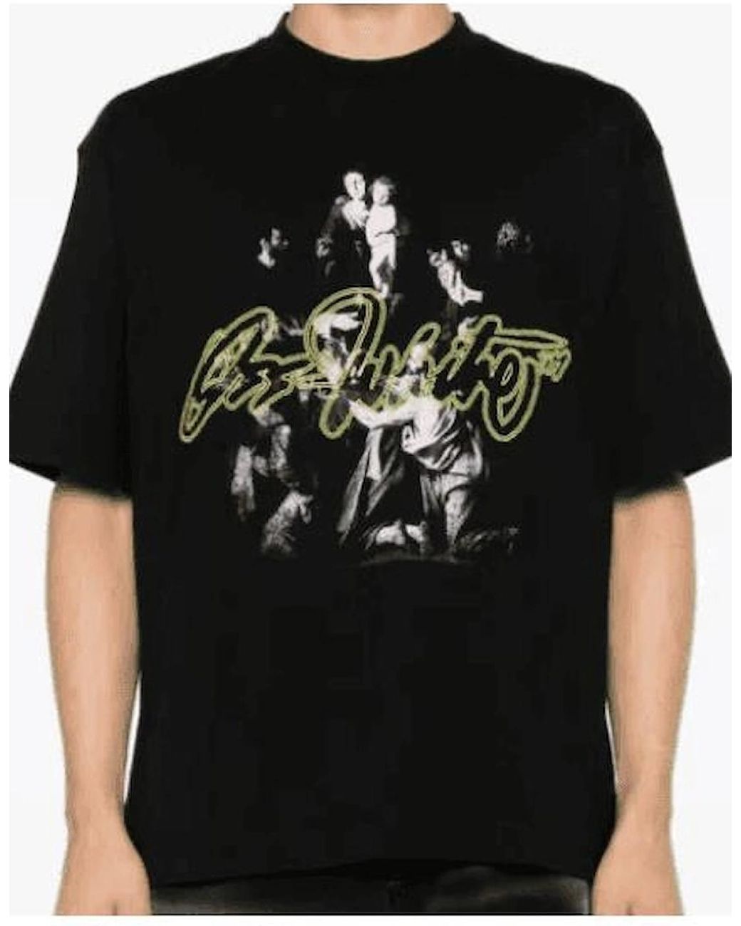 Off-White c/o Virgil Abloh Black Script Mary Logo T-Shirt for men