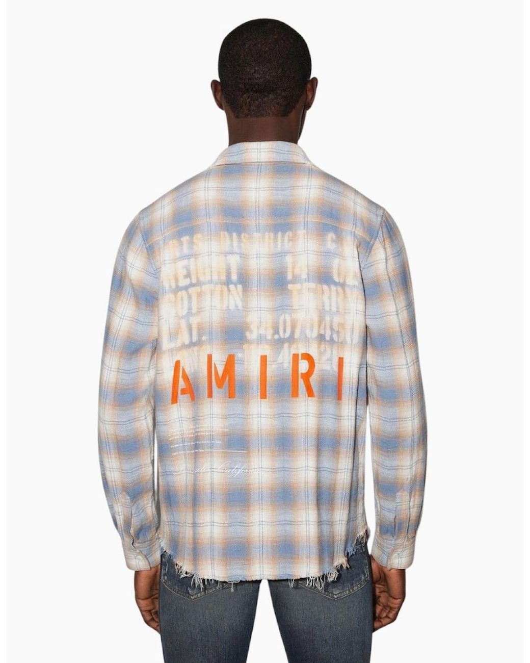 Amiri White Ma Vintage Stencil Plaid for men