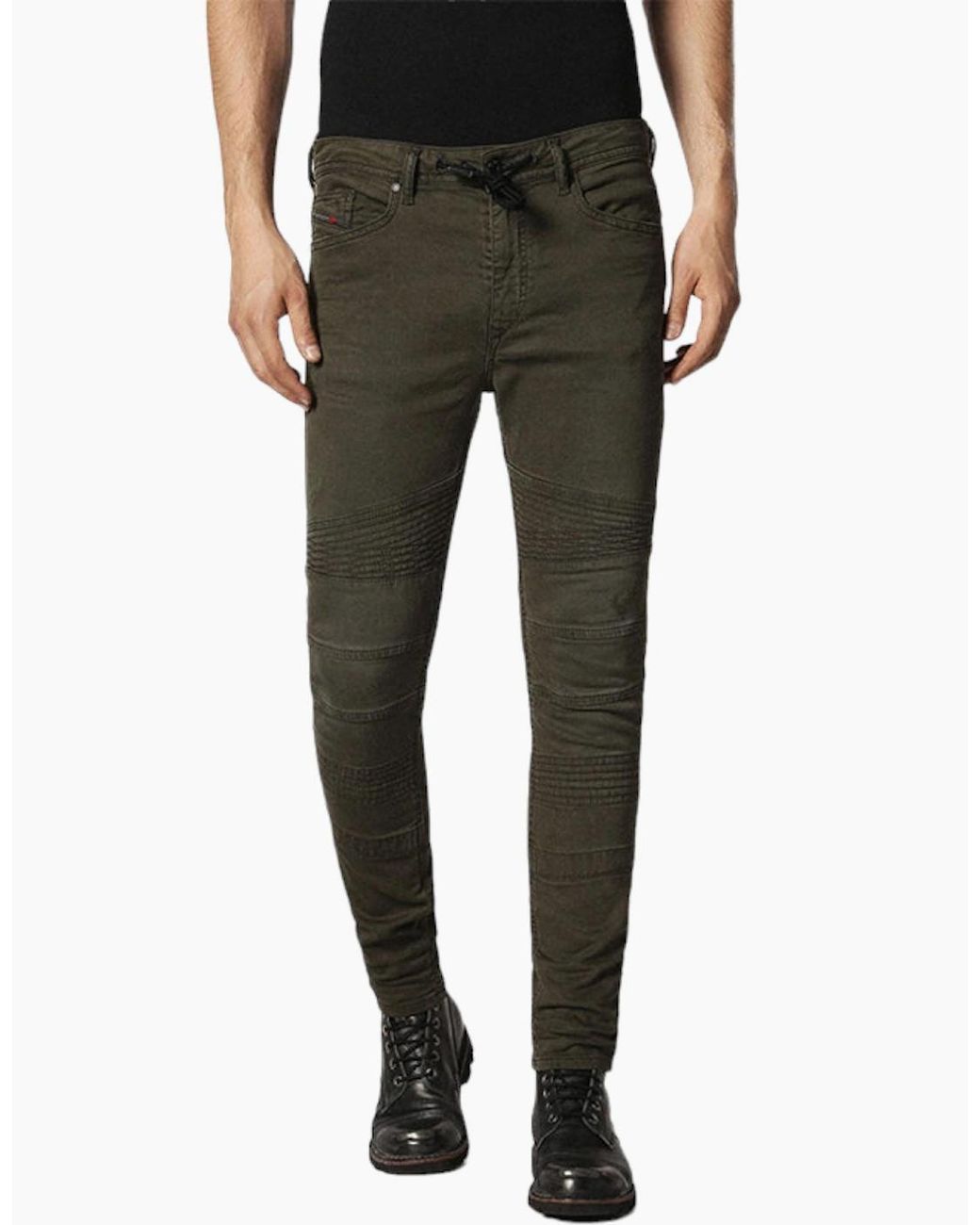 DIESEL Black Bakari Ne 0684T Denim Sweat Jogg Jeans Lyocell Slim Skinny for men