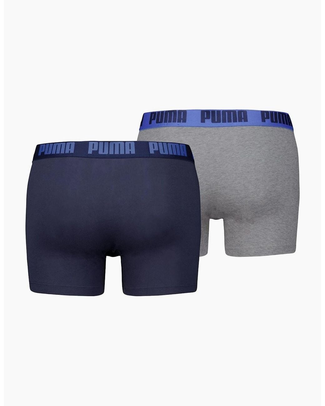 PUMA Blue Plain Design Boxer With Logo for men