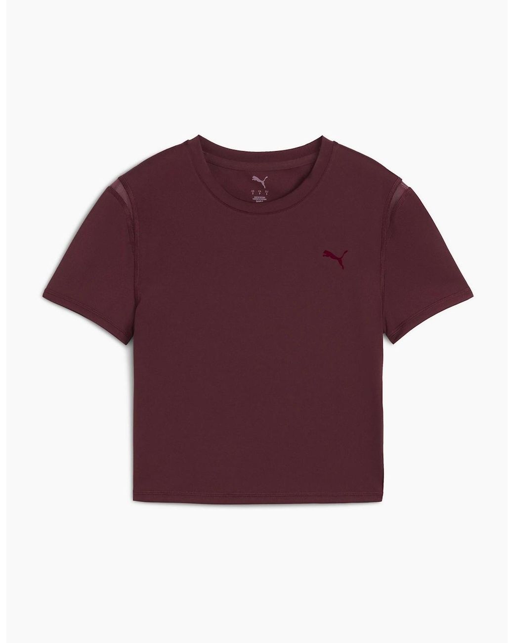 PUMA Purple Shape Baby Tee Short Sleeve Performance Gym Top