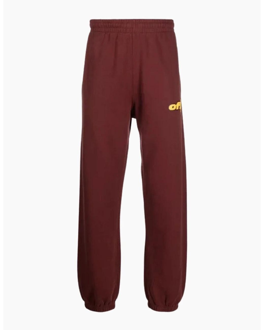 Off-White c/o Virgil Abloh Red Thunder Stable Slim Sweatpants Barolo for men