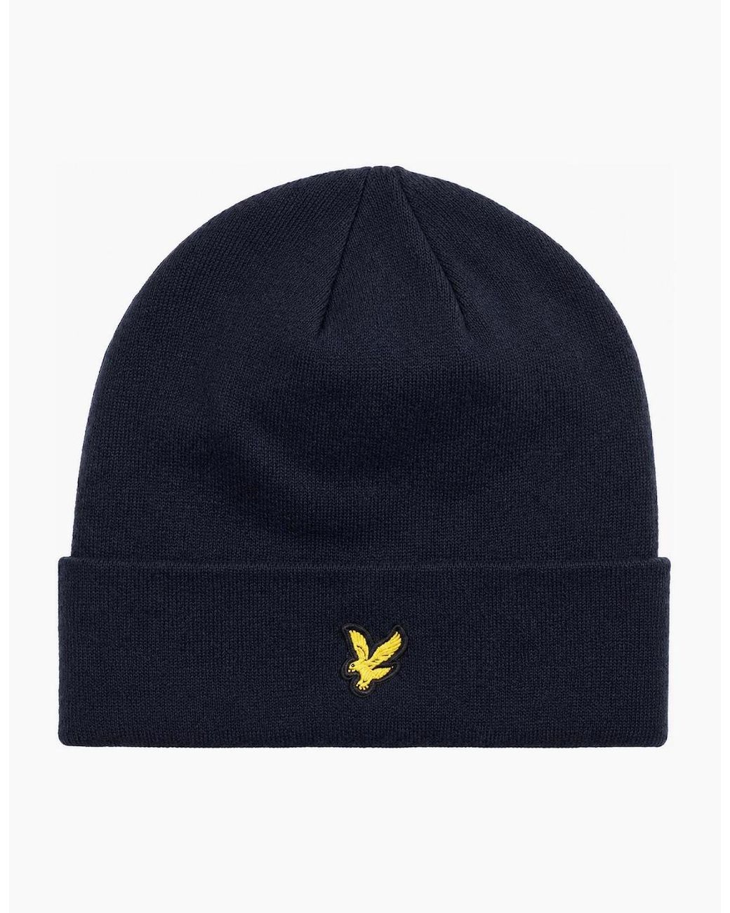Lyle & Scott Blue Lyle & Scott Merino Beanie Hat Dark for men
